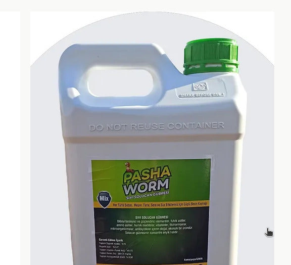 PashaWorm Mix 10 LT | Sıvı Solucan Gübresi Tabanlı Organomineral Gübre