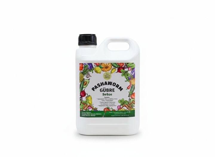 PashaWorm Sebze 5 LT | Sıvı Solucan Gübresi Tabanlı Organomineral Gübre