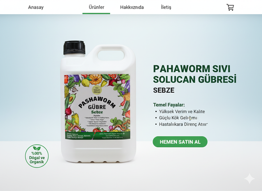 PashaWorm Sebze Gübresi 5 Litre - Organik Sıvı Solucan Gübresi | Sebzeler İçin
