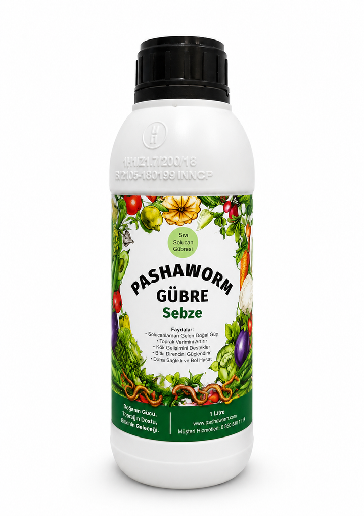 PashaWorm Sebze 1 LT | Sıvı Solucan Gübresi Tabanlı Organomineral Gübre