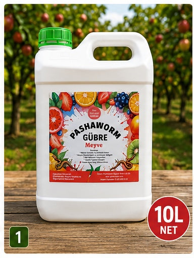 PashaWorm Meyve 10 LT | Sıvı Solucan Gübresi Tabanlı Organomineral Gübre