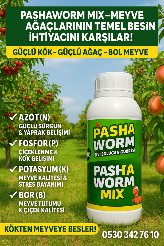 PashaWorm Mix 1L – Tüm Bitkiler İçin Sıvı Solucan Gübresi