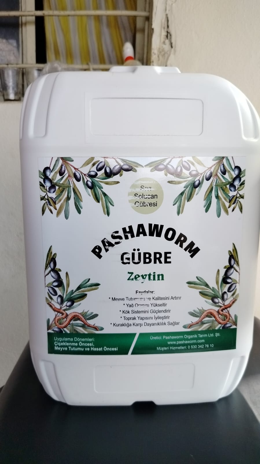 PashaWorm Zeytin Gübresi 20 Litre - Organik Sıvı Solucan Gübresi | Zeytinlikler İçin