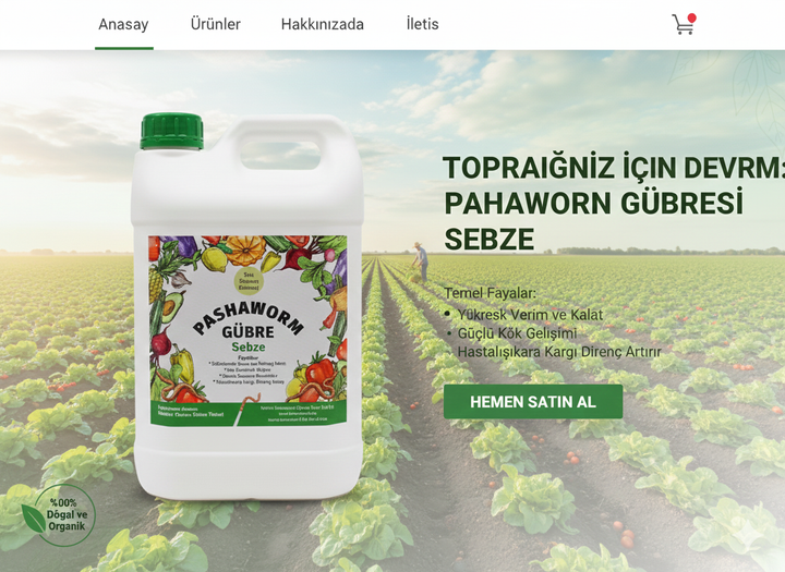 PashaWorm Sebze 10 LT | Sıvı Solucan Gübresi Tabanlı Organomineral Gübre