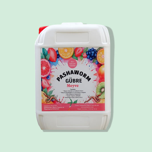 PashaWorm Meyve Gübresi 20 Litre - Organik Sıvı Solucan Gübresi | Meyve Ağaçları İçin