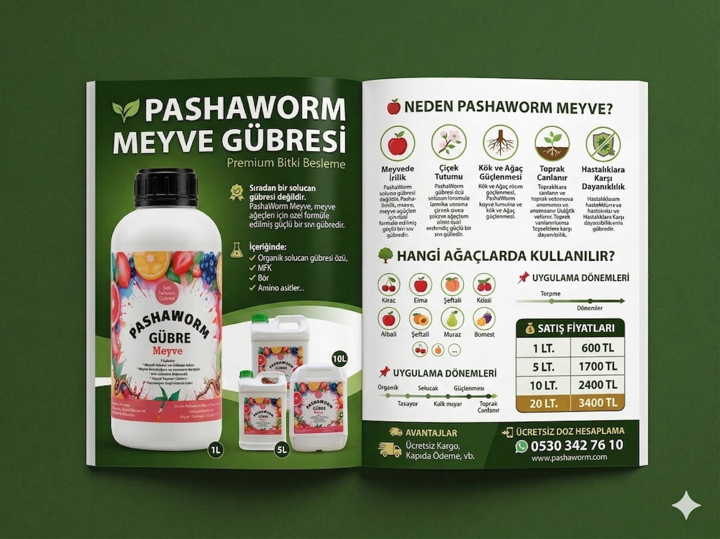 PashaWorm Meyve Gübresi 1 Lt