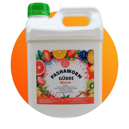 PashaWorm Meyve Gübresi 10 Litre - Organik Sıvı Solucan Gübresi | Meyve Ağaçları İçin
