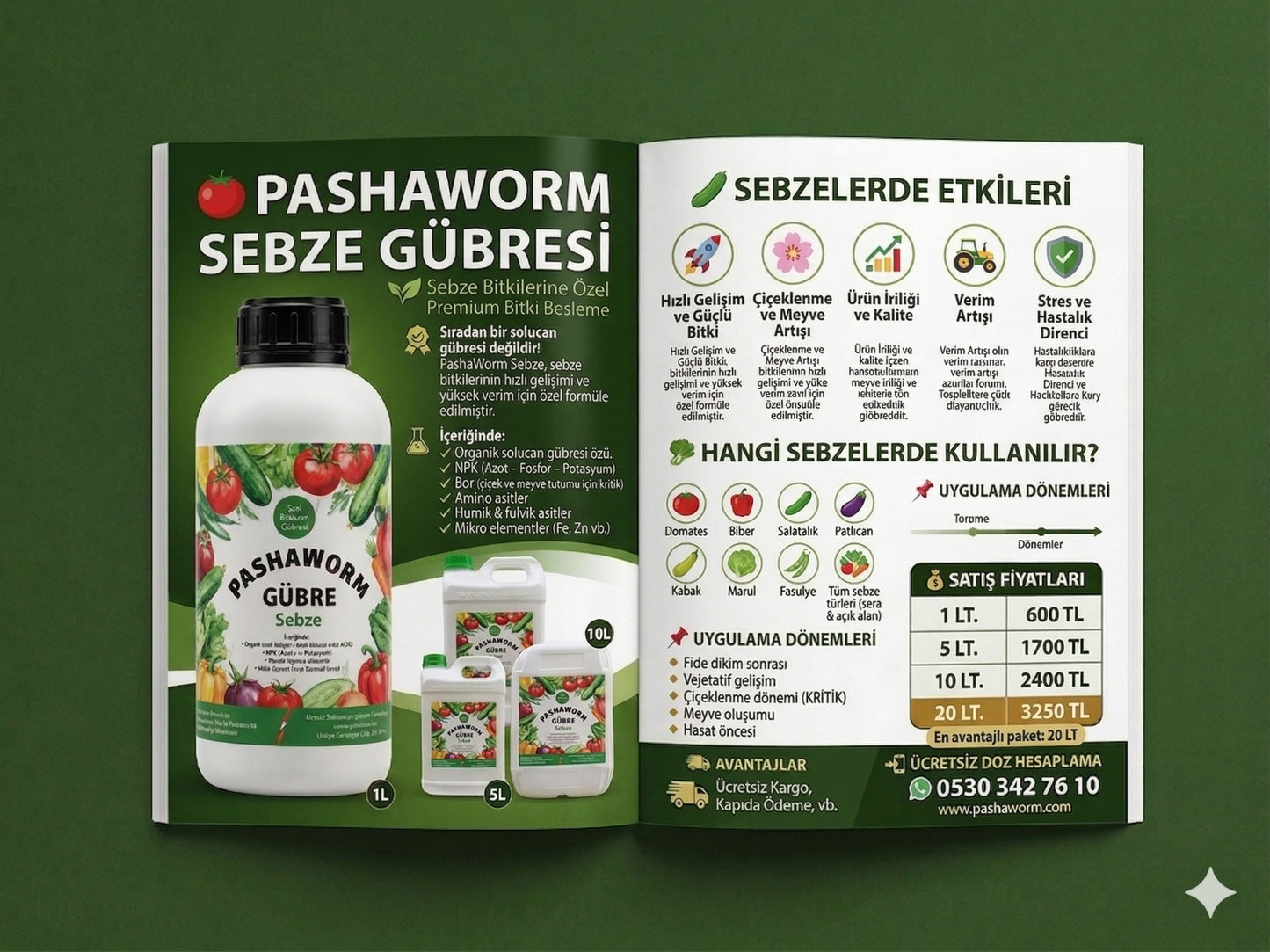 Pashaworm Sebze Gübresi 1Lt