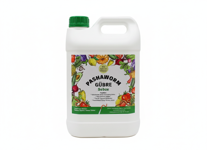 PashaWorm Sebze 10 LT | Sıvı Solucan Gübresi Tabanlı Organomineral Gübre