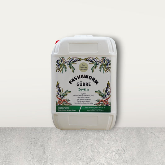 PashaWorm Zeytin Gübresi 20 Litre - Organik Sıvı Solucan Gübresi | Zeytinlikler İçin